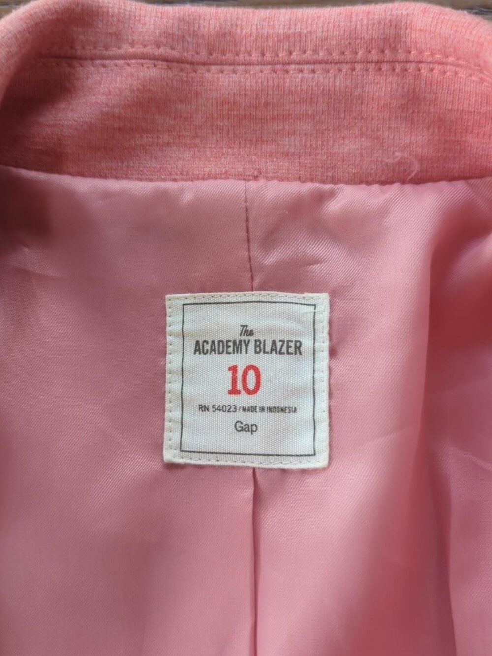 Gap Blazer Womens 10 Pink Heather Classic Academy Two Button Lined Jacket - Picture 10 of 14